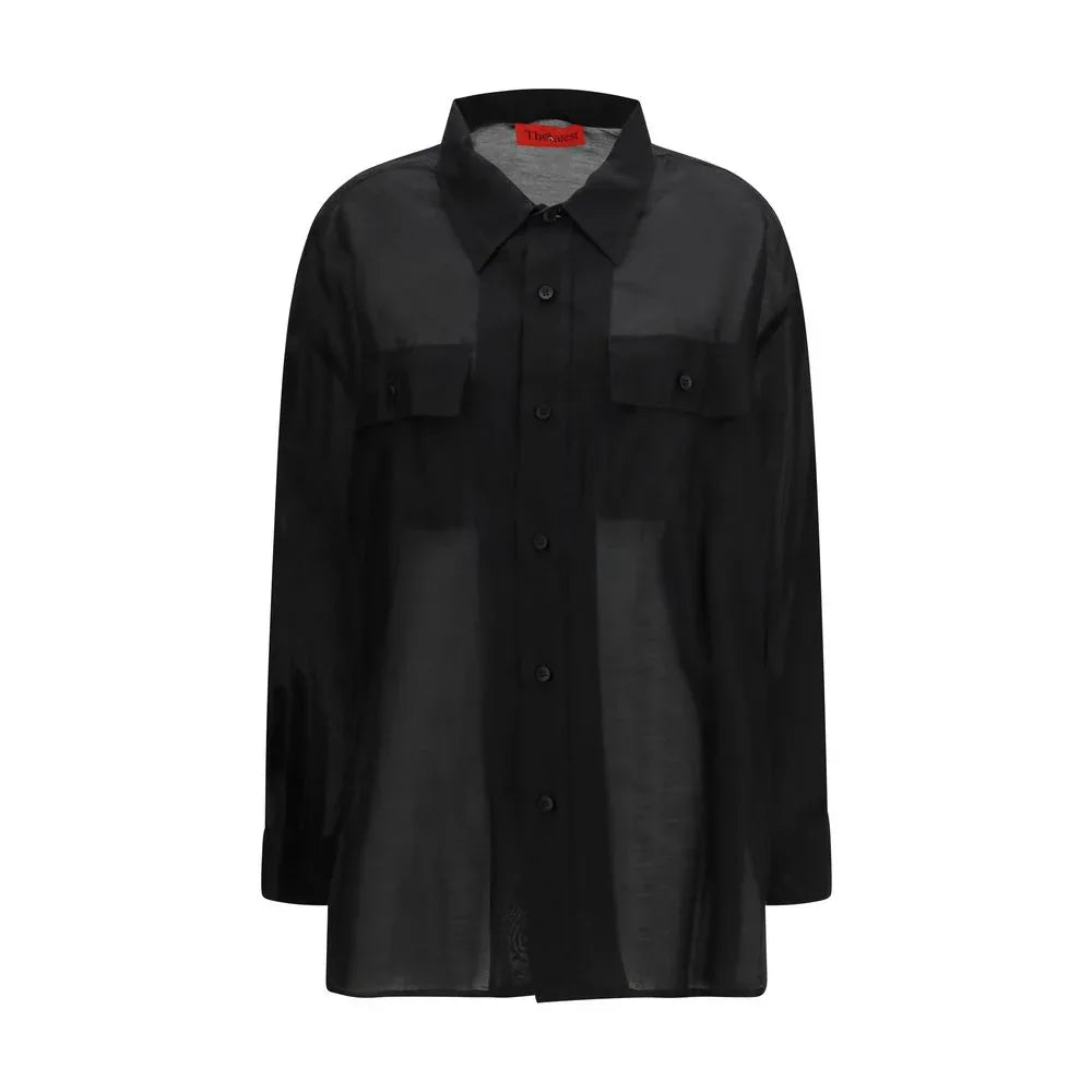 The Latest Black Lycra Dress Shirt