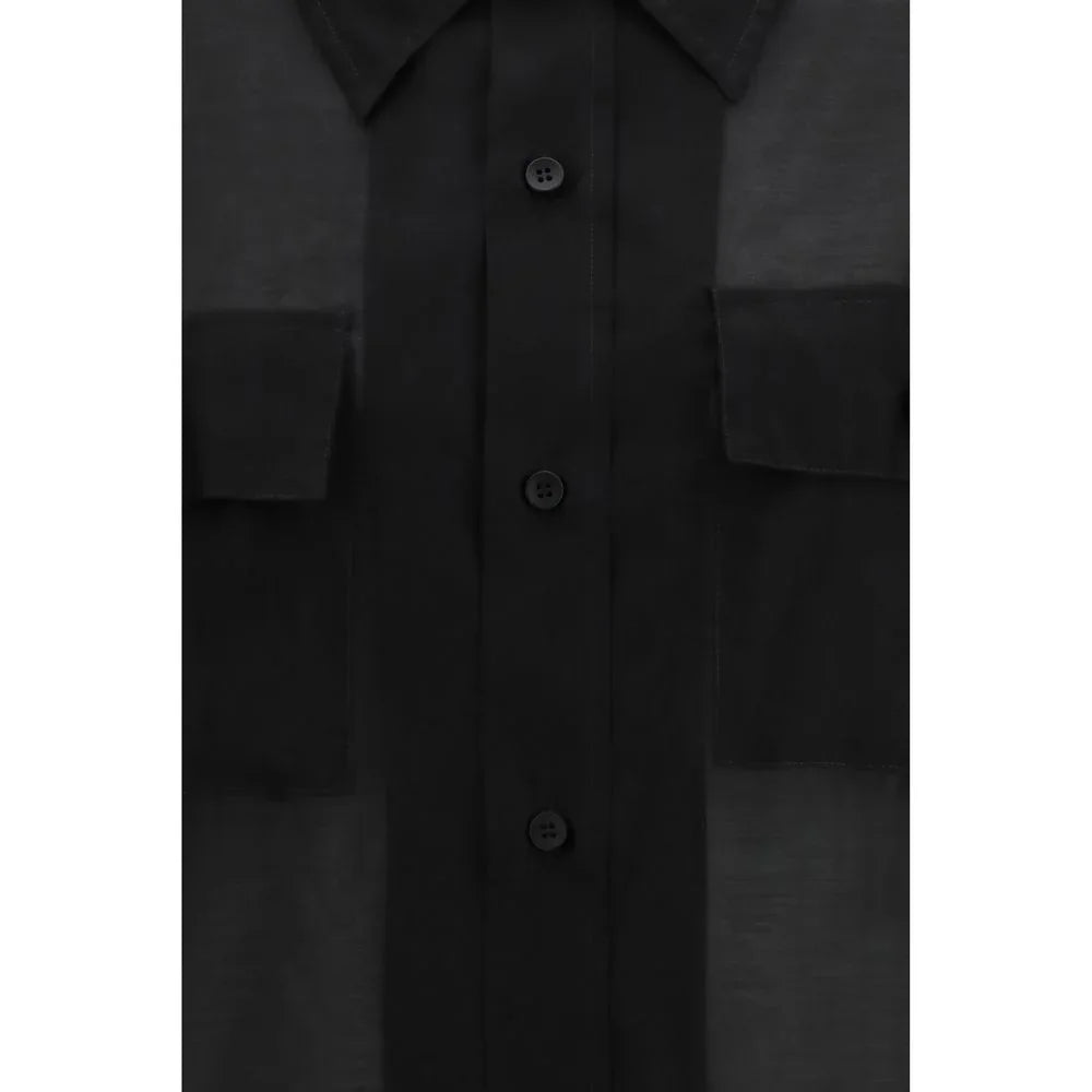 The Latest Black Lycra Dress Shirt