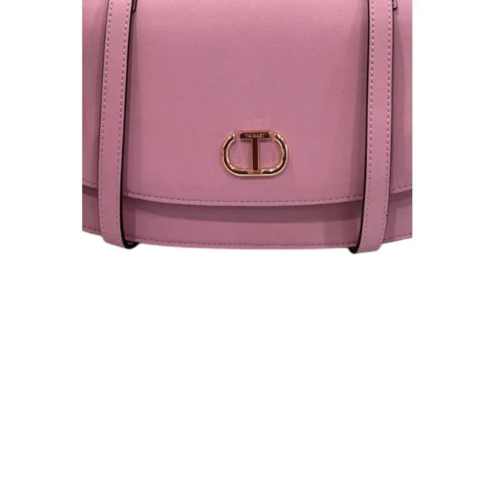 Twinset Pink PU Women Shoulder Bag - Zeiniez