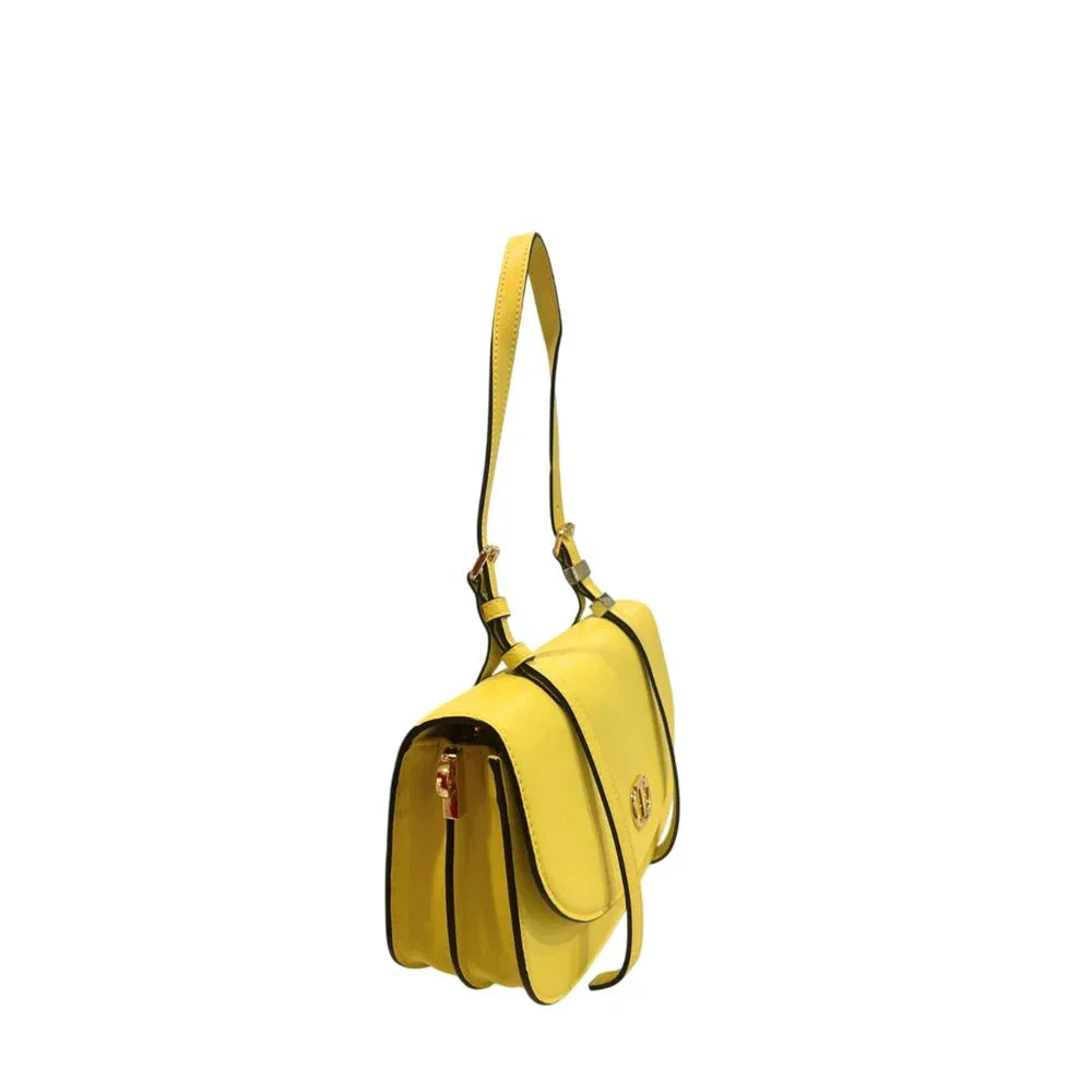 Twinset Yellow PU Women Shoulder Bag - Zeiniez