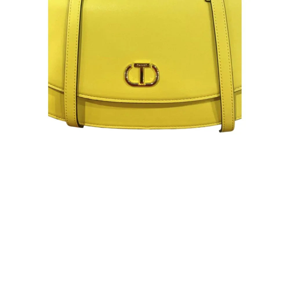 Twinset Yellow PU Women Shoulder Bag - Zeiniez