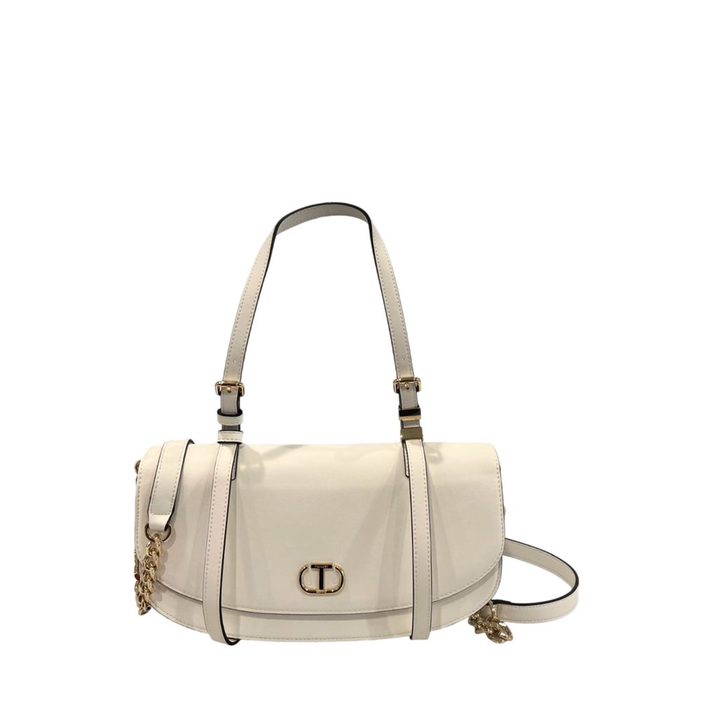 Twinset White PU Women Shoulder Bag