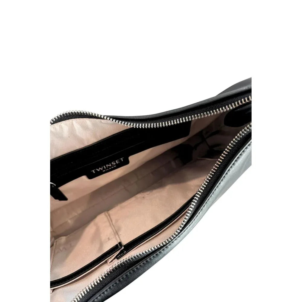 Twinset Black PU Women Shoulder Bag - Zeiniez