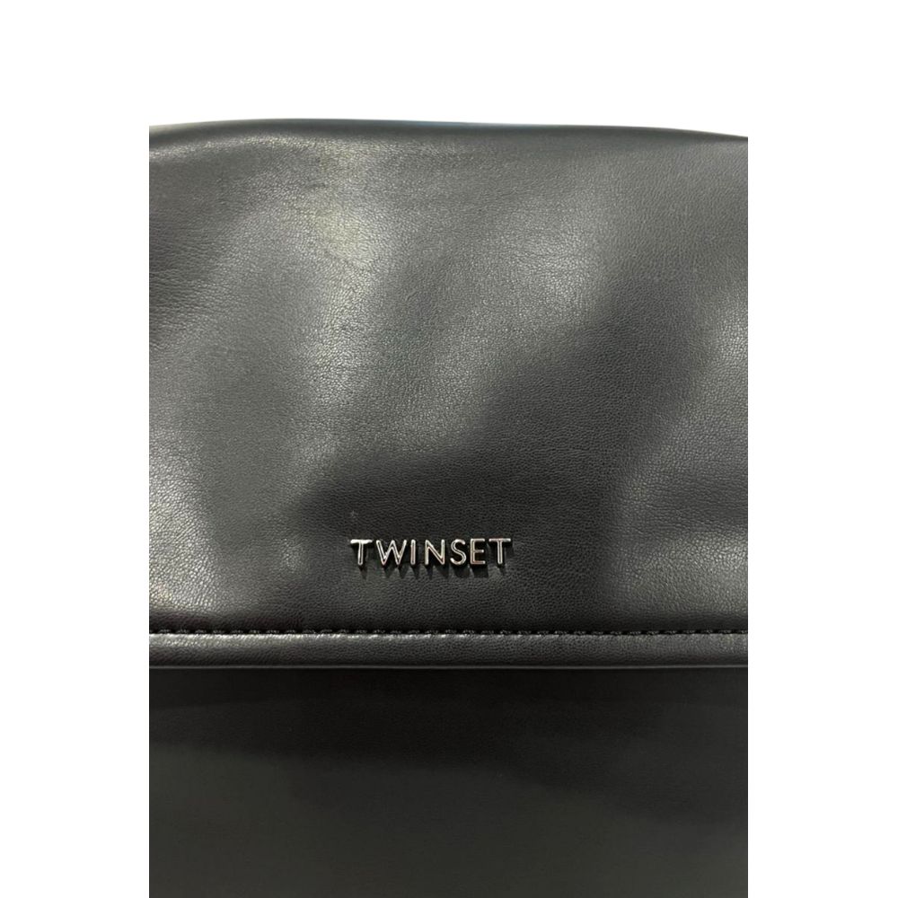 Twinset Black PU Women Handbag