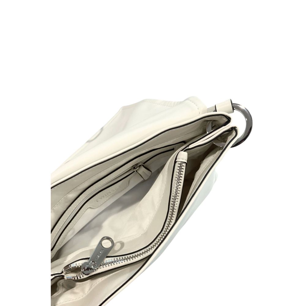 Twinset White PU Women Shoulder Bag
