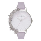 Olivia Burton Purple Artificial Leather Dress Watch