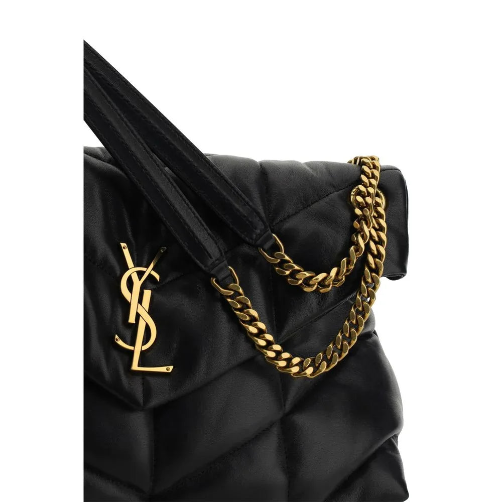 Saint Laurent Black Lamb Leather Shoulder Bag - Zeiniez