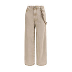 PINKO Beige Cotton Relaxed Fit Jeans
