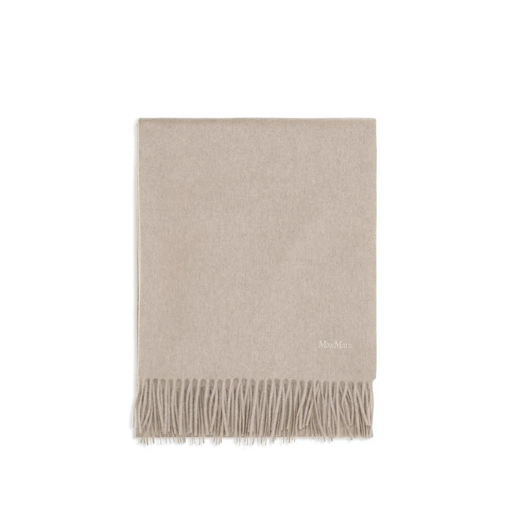 Max Mara Beige Cashmere Scarf - Zeiniez