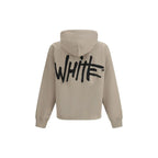 Off-White Beige Cotton Sweatshirt - Zeiniez