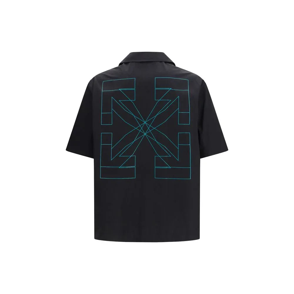 Off-White Black Cotton Shortsleeve Shirt - Zeiniez