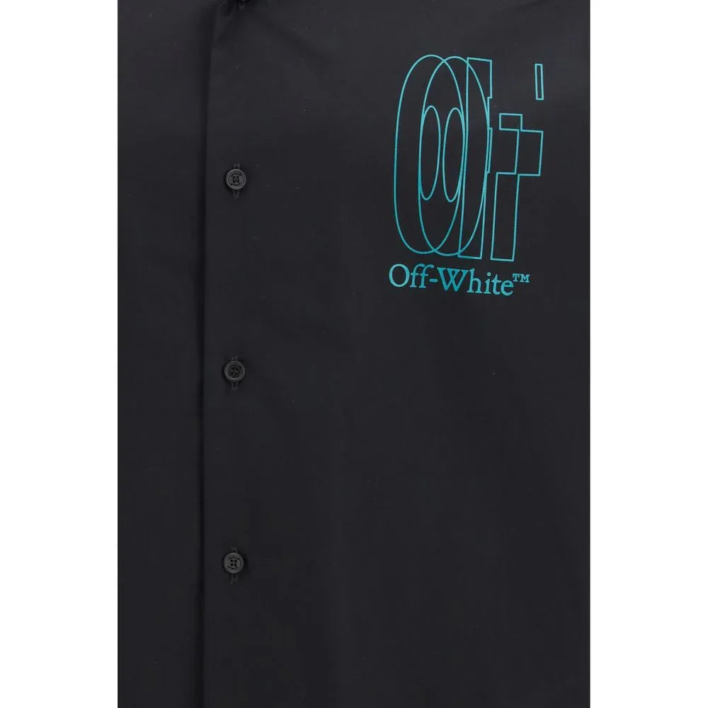 Off-White Black Cotton Shortsleeve Shirt - Zeiniez