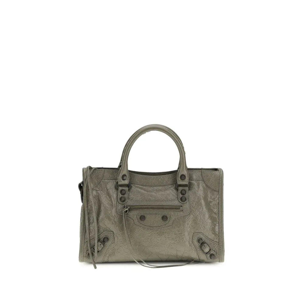 Balenciaga Gray Calf Leather Bos Taurus Shoulder Bag - Zeiniez