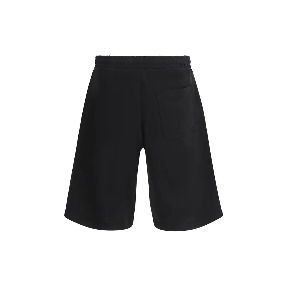 Diesel Black Cotton Bermuda Shorts - Zeiniez