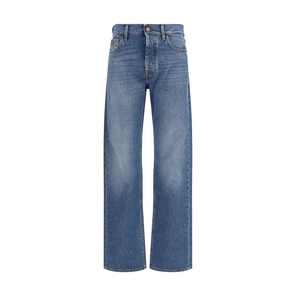 Jacob Cohen Blue Cotton Straight-Leg Jeans - Zeiniez