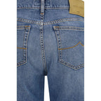 Jacob Cohen Blue Cotton Straight-Leg Jeans - Zeiniez
