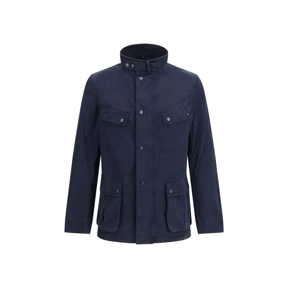 Barbour International Blue Cotton Full-Length Jacket - Zeiniez