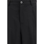 Marni Black Fleece Wool Casual Pants - Zeiniez