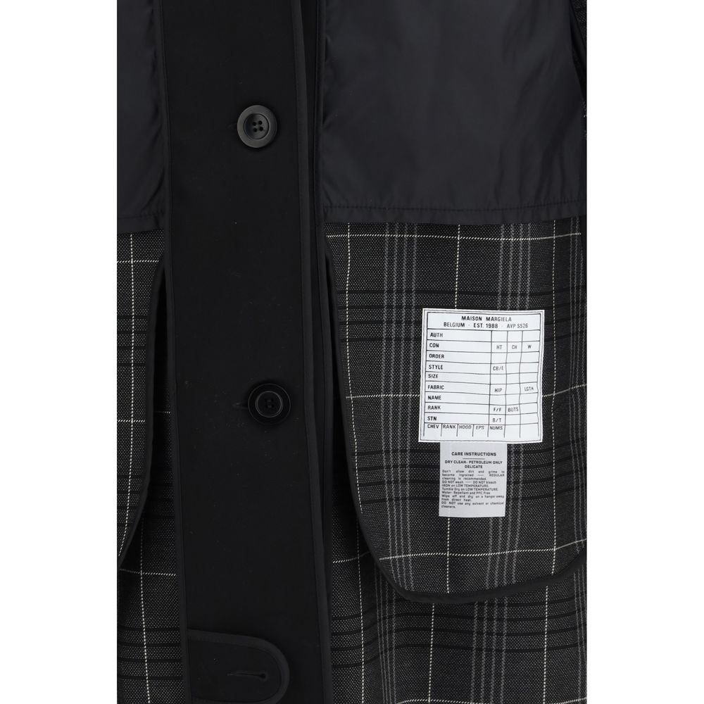 Maison Margiela Black Polyester Coat