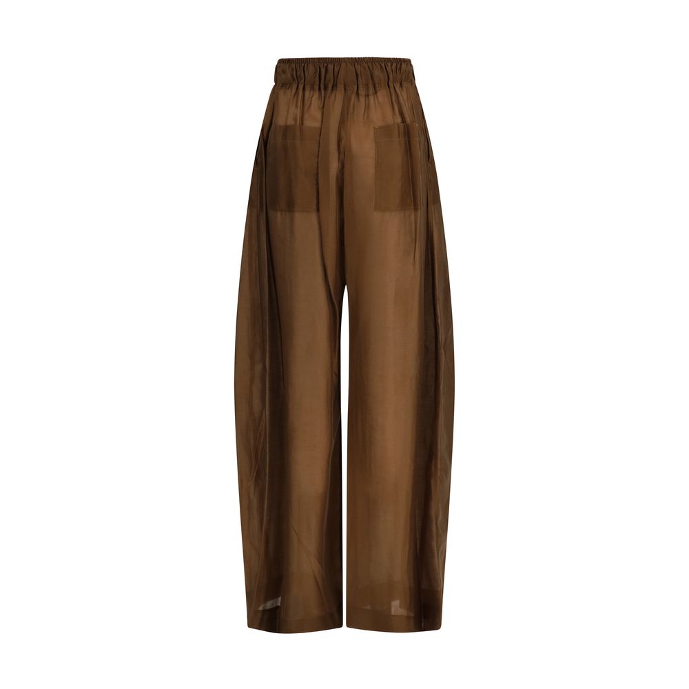The Latest Brown Lyocell Casual Pants