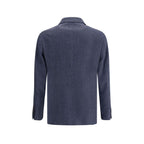 Brunello Cucinelli Blue Wool Blazer - Zeiniez