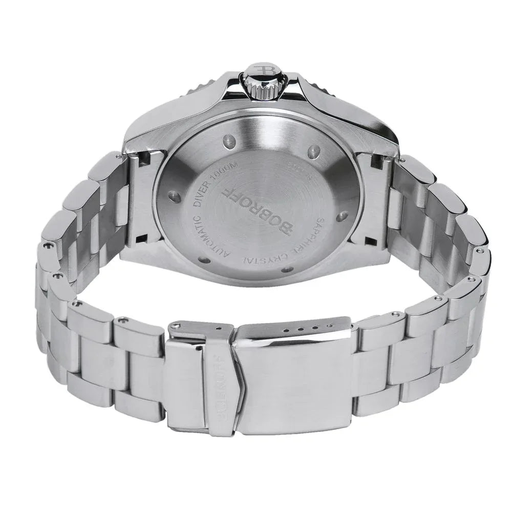 Bobroff Gray Stainless Steel Dress Watch
