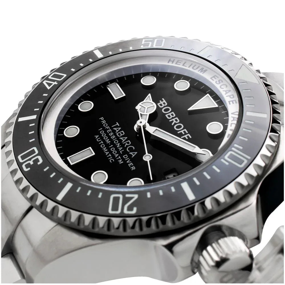 Bobroff Gray Stainless Steel Dress Watch