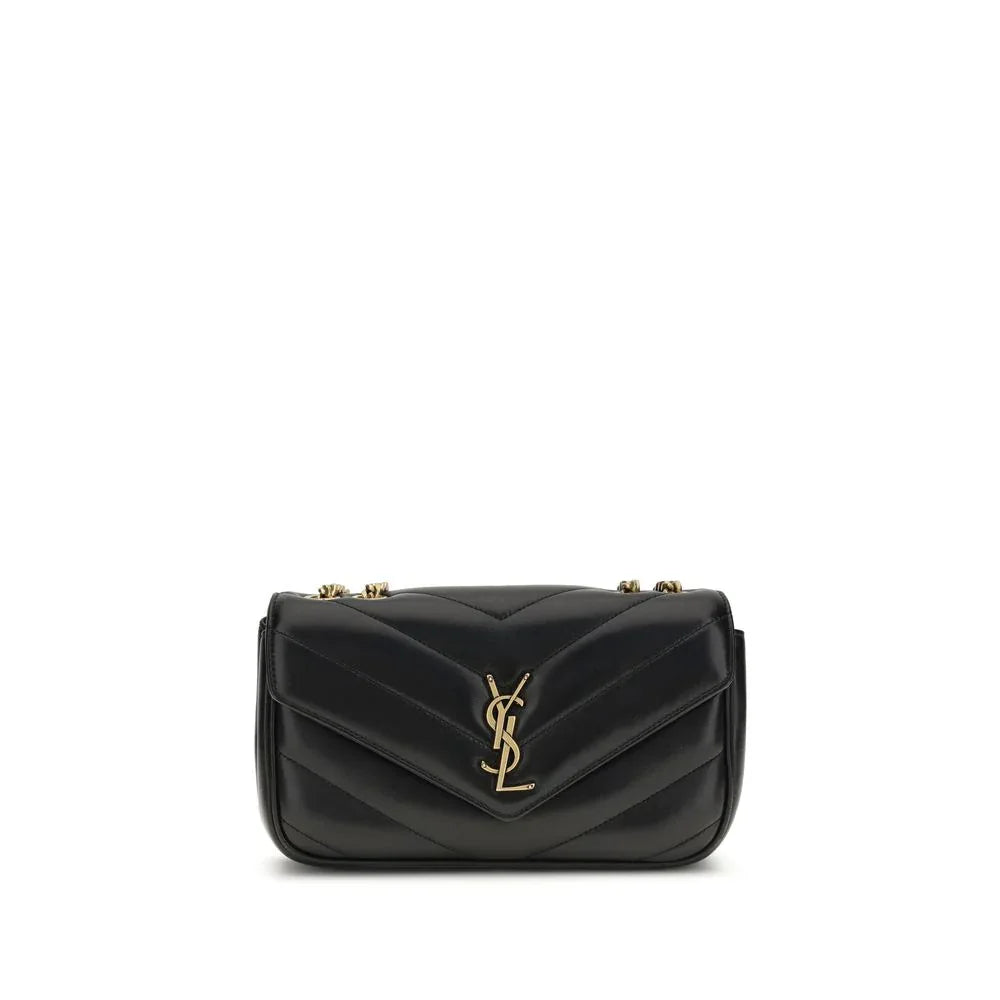 Saint Laurent Black Lamb Ovis Aries Aries Shoulder Bag