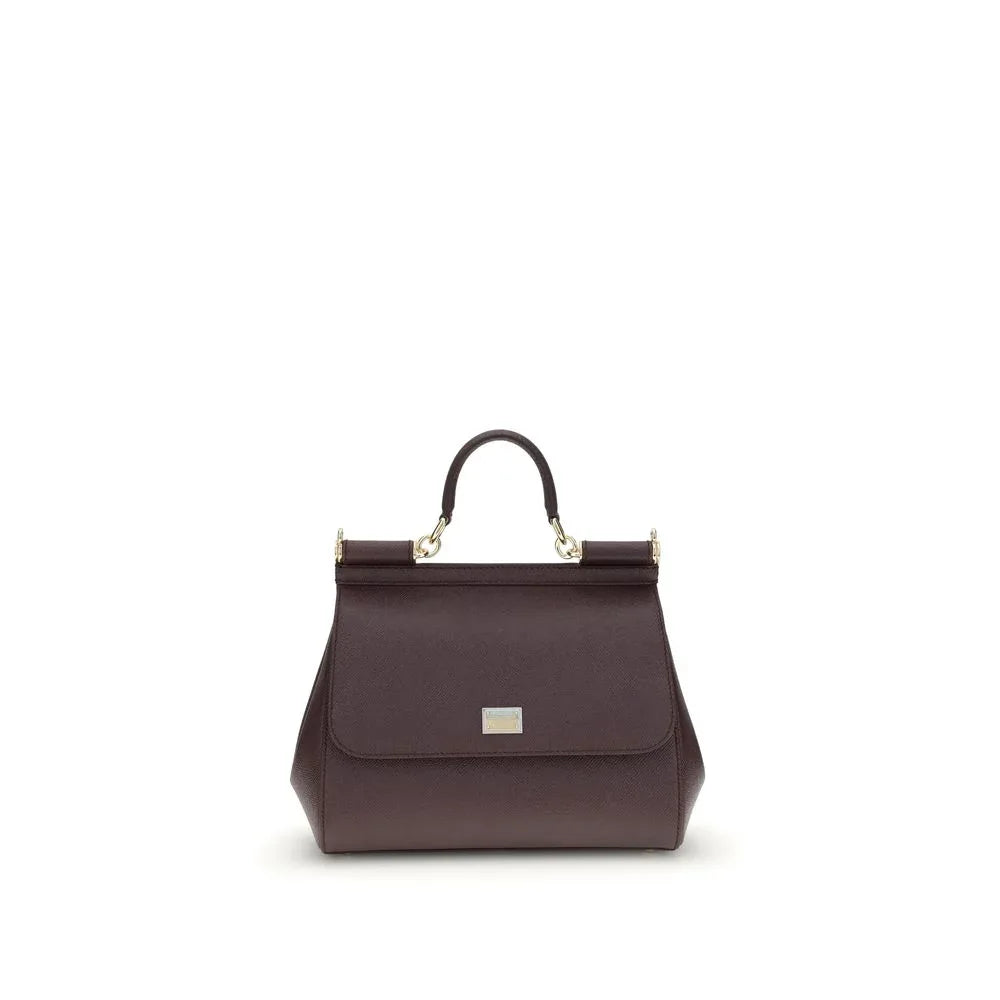 Dolce & Gabbana Bordeaux Calf Leather Bos Taurus Shoulder Bag