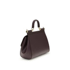 Dolce & Gabbana Bordeaux Calf Leather Bos Taurus Shoulder Bag
