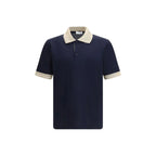 Ferragamo Blue Cotton Polo Shirt