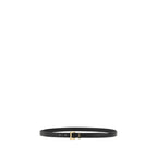 Saint Laurent Black Calf Leather Bos Taurus Regular Belt