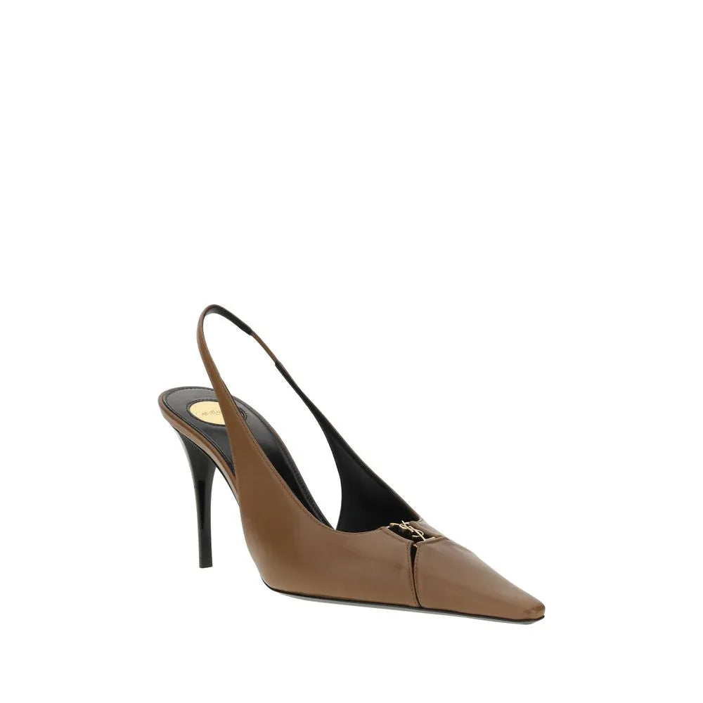 Saint Laurent Brown Lamb Ovis Aries Aries High Heel Pumps