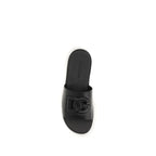 Dolce & Gabbana Black Calf Leather Bos Taurus Sandals - Zeiniez