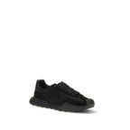 Dolce & Gabbana Black Calf Leather Bos Taurus Athletic Sneakers - Zeiniez