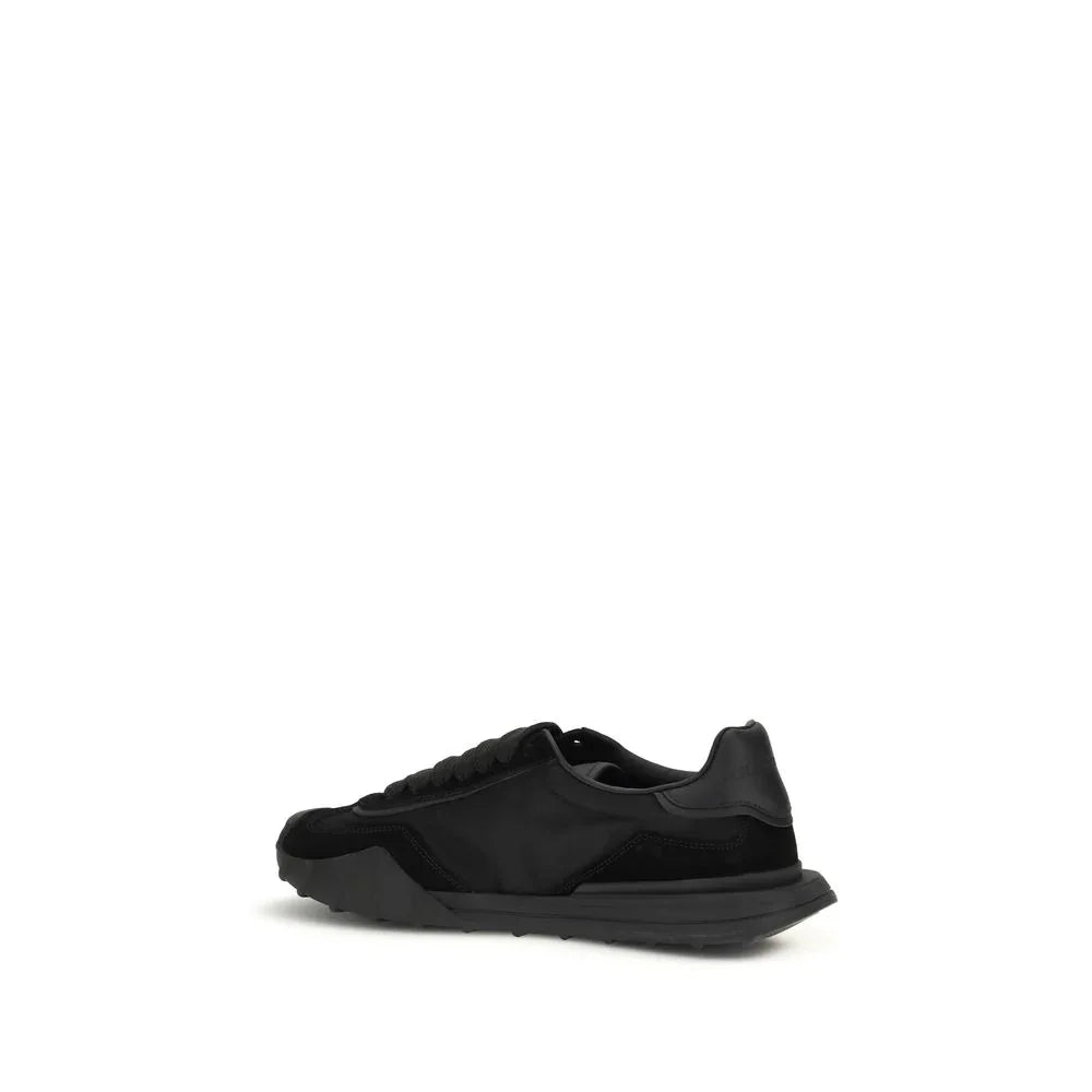 Dolce & Gabbana Black Calf Leather Bos Taurus Athletic Sneakers - Zeiniez