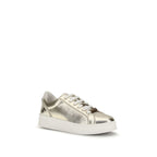 PINKO Gold Calf Leather Bos Taurus Platform Sneakers