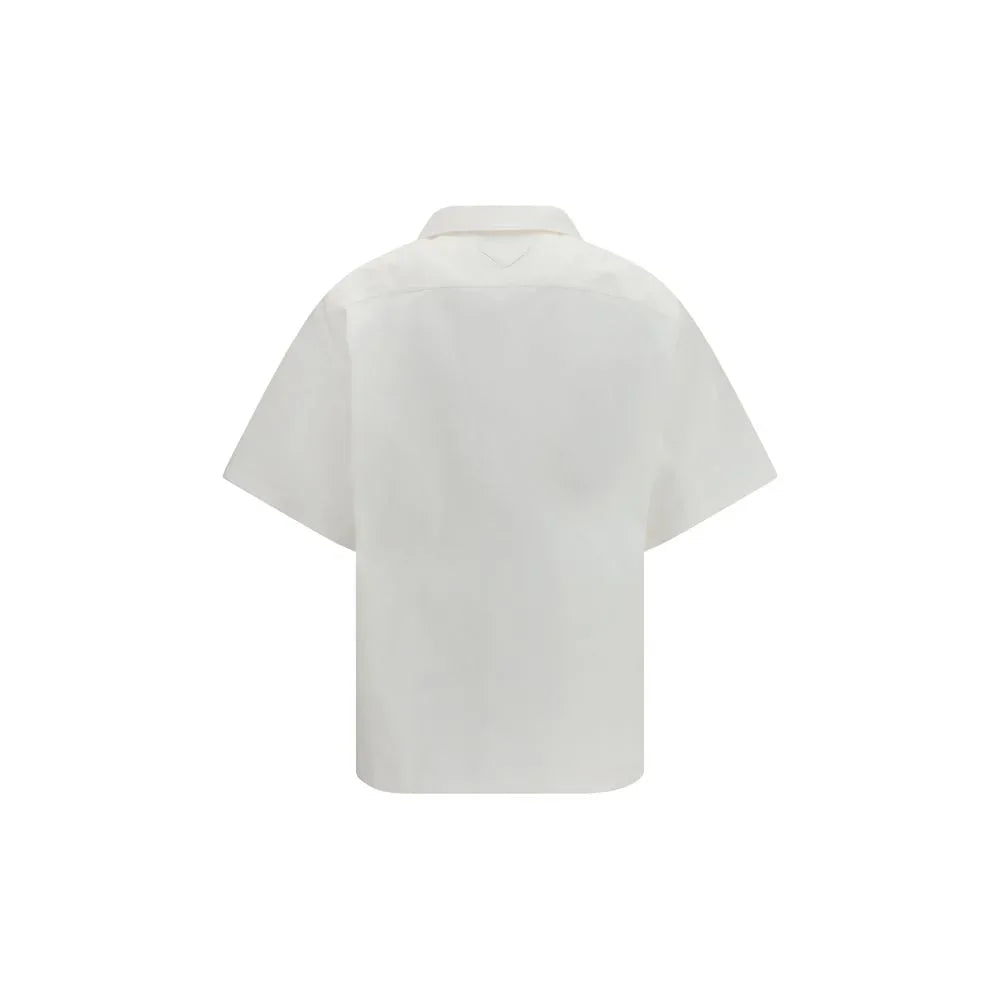 Prada White Cotton Pattern Shirt - Zeiniez