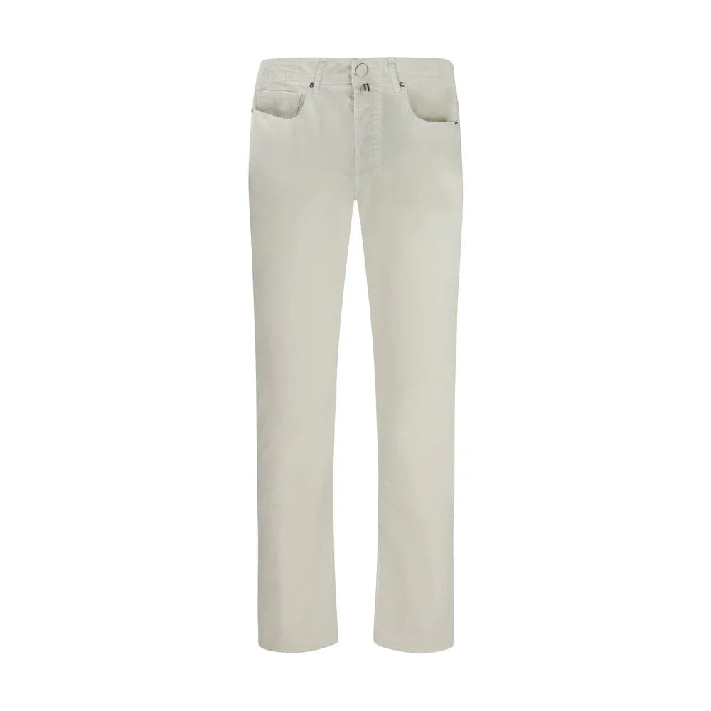 Jacob Cohen White Cotton Pants