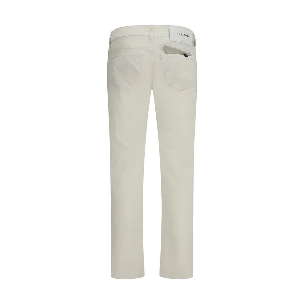 Jacob Cohen White Cotton Pants