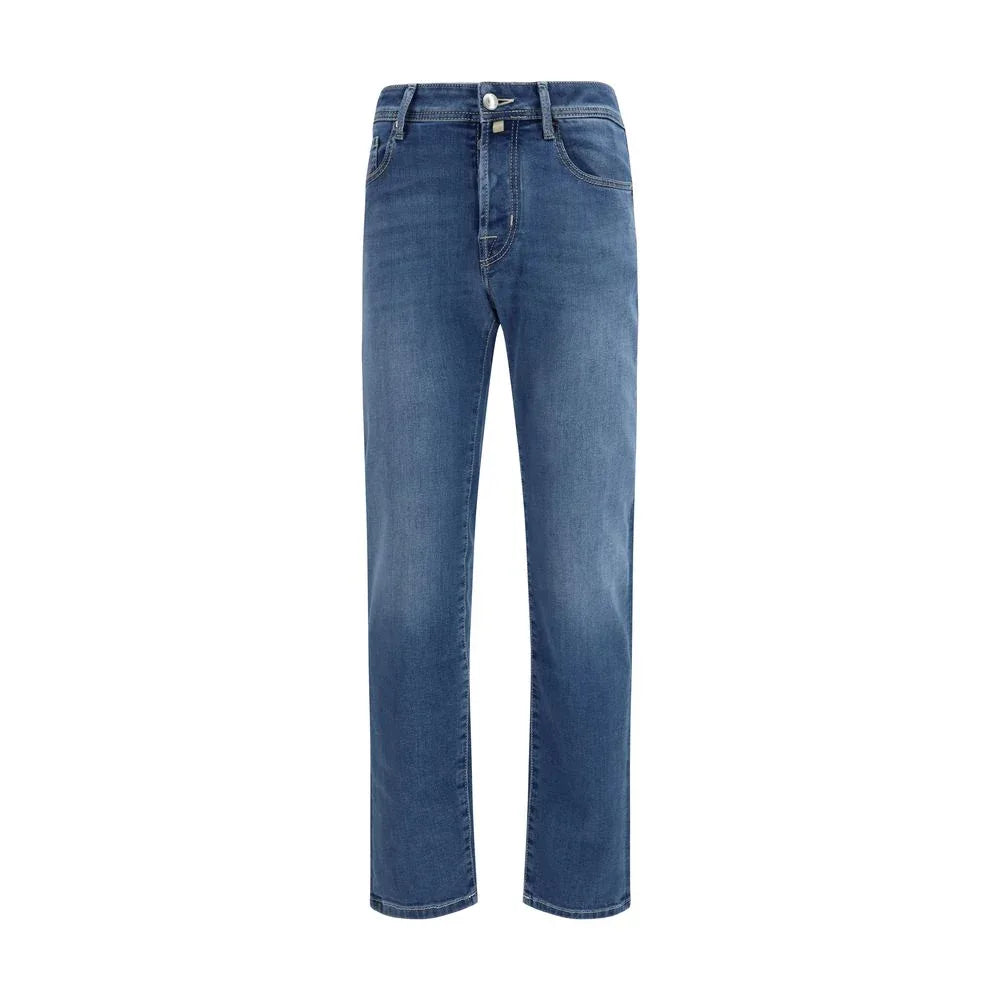 Jacob Cohen Blue Cotton Slim Fit Jeans