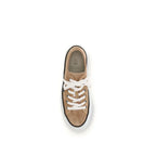 Brunello Cucinelli Beige Calf Leather Bos Taurus Low Top Sneakers - Zeiniez