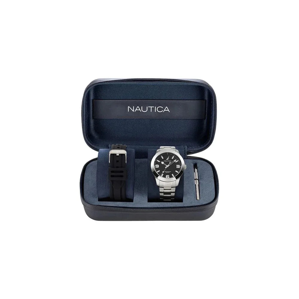 NAUTICA Gray Stainless Steel Dress Watch - Zeiniez