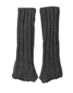 Dolce & Gabbana Gray Acrylic Knitted Fingerless Arm Warmer Gloves