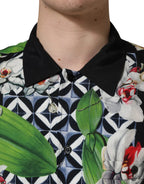 Dolce & Gabbana Multicolor Tropical Orchid Print Men Shirt - Zeiniez