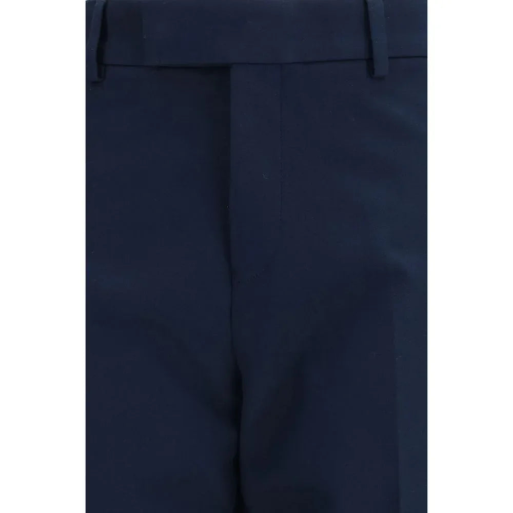 Ferragamo Blue Cotton Chino Pants - Zeiniez