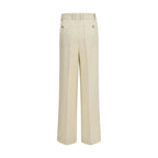 P.A.R.O.S.H. Beige Viscose Casual Pants - Zeiniez