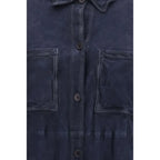 P.A.R.O.S.H. Blue Goatskin Dress Shirt - Zeiniez