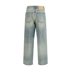 Haikure Blue Cotton Straight-Leg Jeans - Zeiniez