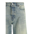 Haikure Blue Cotton Straight-Leg Jeans - Zeiniez